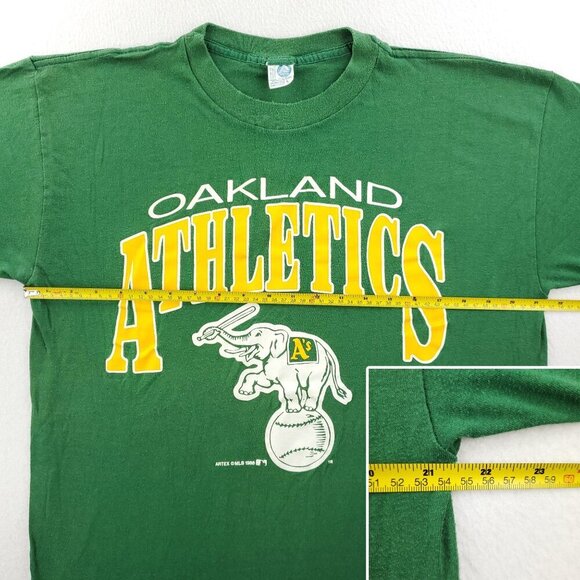 Oakland Athletics Vintage T-Shirt 1988 MLB Artex 80s A's Single Stitch USA Large - Picture 10 of 13
